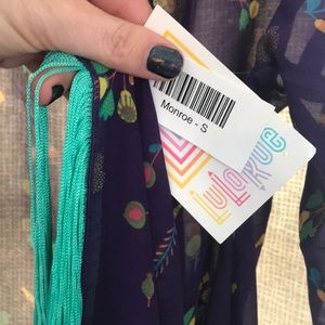 Purple and teal Lularoe Monroe